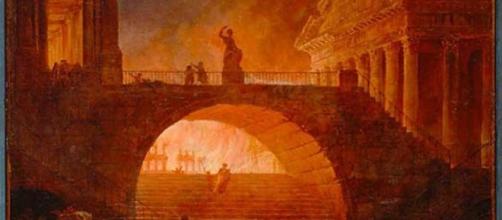 “Incendie a Rome” by Robert Hubert (Image: 18th century landscape painter public domain/Pixabay)