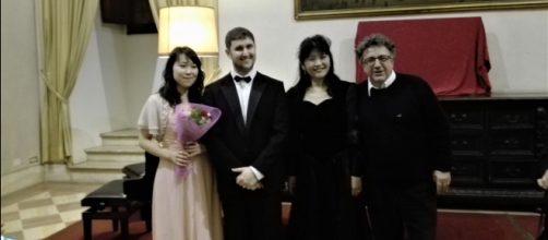 Da sinistra: Makiko Sasaki, Federico Fialdini, Yuri Takenaka e David Ciavarella