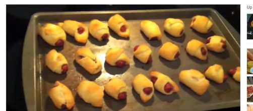 Pigs in a blanket were a favorite food from the 1960's and 1970's. (Image via Martha Stewart Youtube).