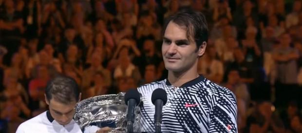 Roger Federer won 2017 AO title (Image Credit: HD Tennis Grand Slam Interviews/YouTube screencap) Roger Federer won 2017 AO title (Image Credit: HD Tennis Grand Slam Interviews/YouTube screencap)