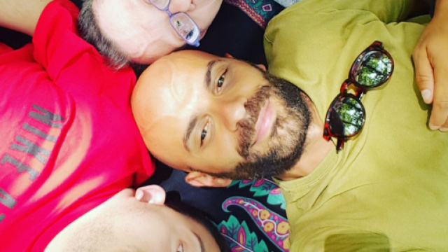 Luca Trapanese e i ragazzi di A Ruota Libera Onlus