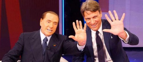 Silvio Berlusconi in compagnia di Nicola Porro