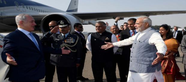 Israeli Prime Minister Benjamin Netanyahu arrived in New Delhi (Image via Benjamin Netanyahu/Twitter) Israeli Prime Minister Benjamin Netanyahu arrived in New Delhi (Image via Benjamin Netanyahu/Twitter)