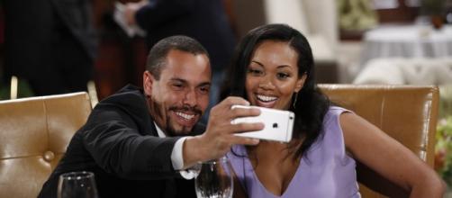 Pictured: Bryton James and Mishael Morgan. - [Image via Cliff Lipson / CBS with permission]