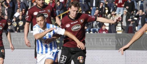 Il difensore della Salernitana Alessandro Bernardini