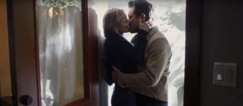 Charles Esten and Kaitlin Doubleday take the dive into love as Deacon and Jessie on "Nashville" in "Jump Then Fall." [Image cap CMT/YouTube]