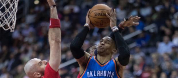 Russell Westbrook was named Western Conference Player of the Month for December. Image Source: Flickr | Keith Allison Russell Westbrook was named Western Conference Player of the Month for December. Image Source: Flickr | Keith Allison