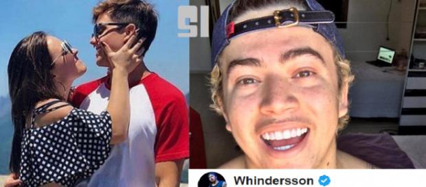 Whindersson Nunes faz piada com o fato de Larissa Manoela estar namorando novamente. (Foto Reprodução). Whindersson Nunes faz piada com o fato de Larissa Manoela estar namorando novamente. (Foto Reprodução).