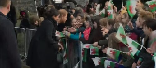 Prince Harry and Meghan Markle Meet Royal Fans in Cardiff Wales (2018) -Image credit - WalrusRider | YouTube