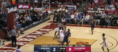 Auburn playing against Alabama. - [SEC Sports / YouTube screencap]