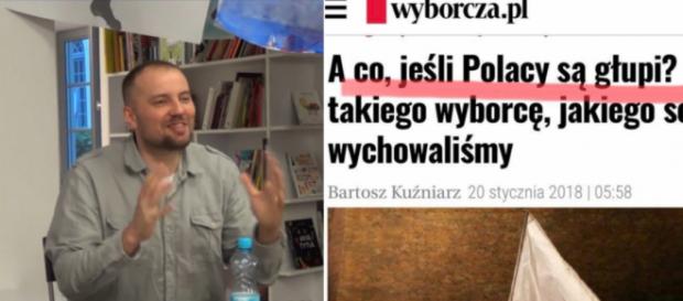 Bartosz Kuźniarz przedstawia swój mało inteligentny artykuł na temat Polaków (screen Twitter) Bartosz Kuźniarz przedstawia swój mało inteligentny artykuł na temat Polaków (screen Twitter)
