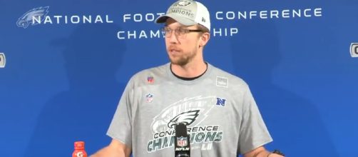 Foles after winning the NFC title - (Image Credit- Philadelphia Eagles / Youtube screencap)