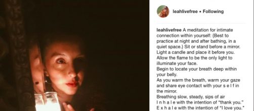 How to awaken the inner self with just a mirror and a candle - Image credit - Instagram: @leahlivefree