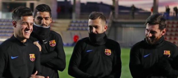 Coutinho en uno de sus primeros entrenamientos con el Barça Coutinho en uno de sus primeros entrenamientos con el Barça