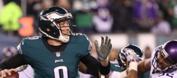 Nick Foles tuvo 3 TD y 352 yardas en el mejor partido de su carrera de 6 años en la NFL. ProFootball Focus.com. Nick Foles tuvo 3 TD y 352 yardas en el mejor partido de su carrera de 6 años en la NFL. ProFootball Focus.com.