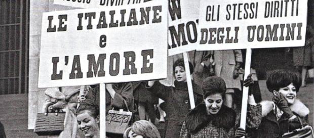 1962, una manifestazione per il divorzio 1962, una manifestazione per il divorzio
