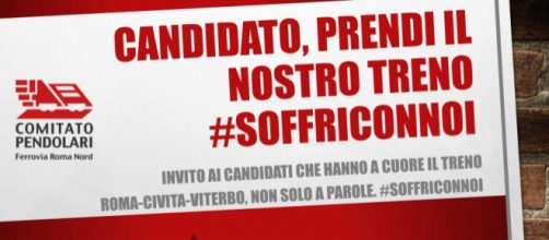 Comitato Pendolari Roma Nord lancia un contest per tutti i politici #SoffriConNoi