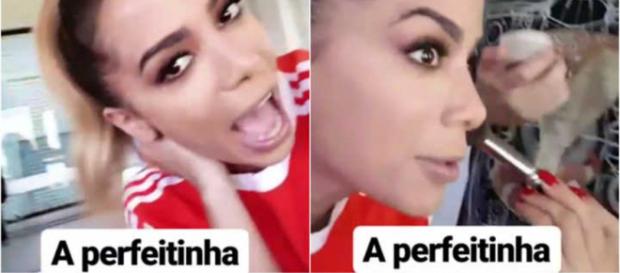 Anitta alfinetou ''rival'' através de alguns stories em seu Instagram. Fotos: Reprodução. Anitta alfinetou ''rival'' através de alguns stories em seu Instagram. Fotos: Reprodução.