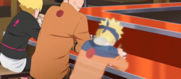 Boruto junto a su padre llamado Naruto Boruto junto a su padre llamado Naruto