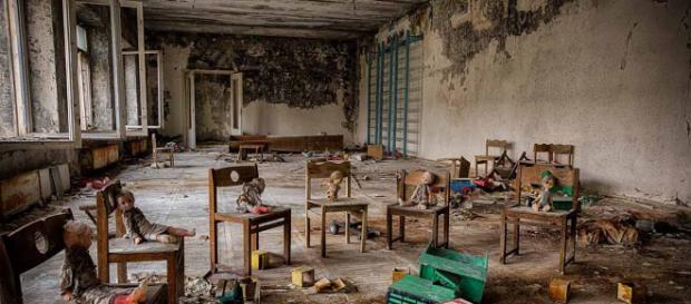Escola primária na cidade de Pripyat (imagem retirada do Google) Escola primária na cidade de Pripyat (imagem retirada do Google)