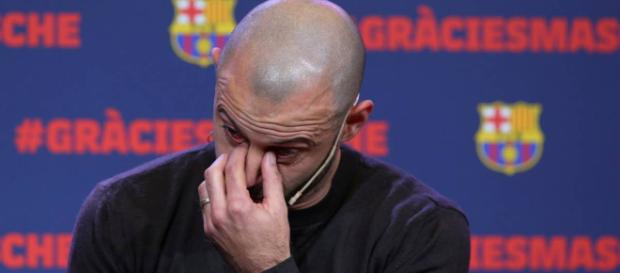 Mascherano no pudo contener las lágrimas en su despedida. Mascherano no pudo contener las lágrimas en su despedida.