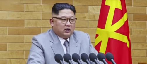 Kim Jong-un making his New Year's Day speech. - [Al Jazeera English / YouTube screencap]