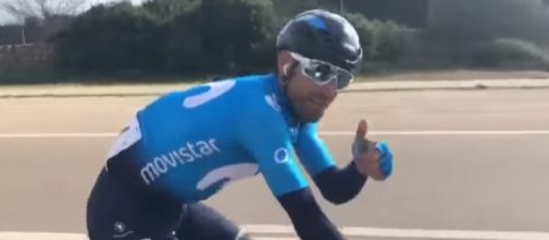 Alejandro Valverde, primo giorno di corsa dopo l'incidente del Tour de France