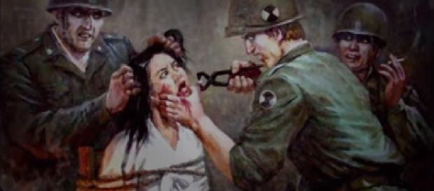 Massacre de Sinchon foi realizado por soldados dos EUA quando ocupavam a Coreia do Norte, em 1950. Foto: Museu de Sinchon Massacre de Sinchon foi realizado por soldados dos EUA quando ocupavam a Coreia do Norte, em 1950. Foto: Museu de Sinchon