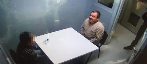 El chapo durante visita de um advogado na prisão