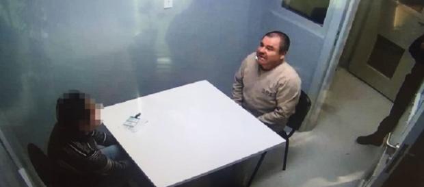 El chapo durante visita de um advogado na prisão El chapo durante visita de um advogado na prisão