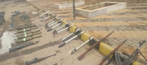 Exército sírio confiscou armas esta semana. (Foto Reprodução). Exército sírio confiscou armas esta semana. (Foto Reprodução).