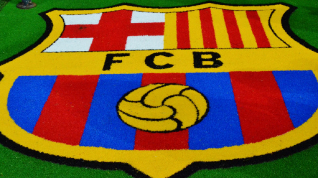 Logo du FC Barcelone, leader en Liga