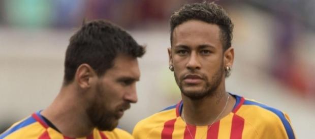 Leo Messi e Neymar juntos no Barcelona Leo Messi e Neymar juntos no Barcelona