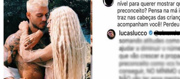 Pabllo Vittar e Lucas Lucco nos bastidores do clipe 'Paraíso' (Reprodução/Instagram). Pabllo Vittar e Lucas Lucco nos bastidores do clipe 'Paraíso' (Reprodução/Instagram).