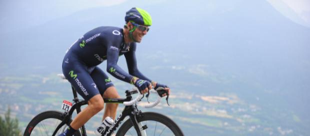 Valverde, en uno de sus entrenamientos Valverde, en uno de sus entrenamientos