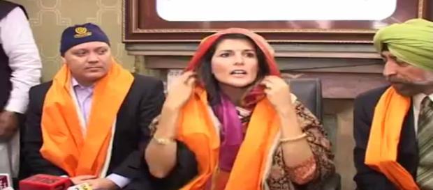 Nikey Haley at Golden Temple. Photo image credit (Youtube.com Sports quarter India) Nikey Haley at Golden Temple. Photo image credit (Youtube.com Sports quarter India)