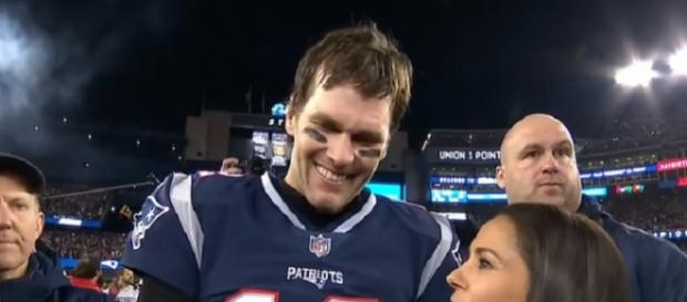 Tom Brady is all smiles after carrying the Patriots to Super Bowl anew (Image Credit: NFL World/YouTube) Tom Brady is all smiles after carrying the Patriots to Super Bowl anew (Image Credit: NFL World/YouTube)