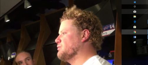 Eric Wood gives short press conference about his football-ending injury Photo Credit: Nick Wojton on YouTube