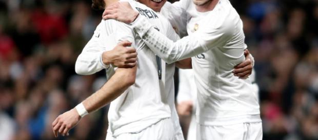 El trio ofensivo del Real Madrid. El trio ofensivo del Real Madrid.