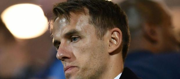 Las declaraciones del entrenador, Phil Neville. Las declaraciones del entrenador, Phil Neville.