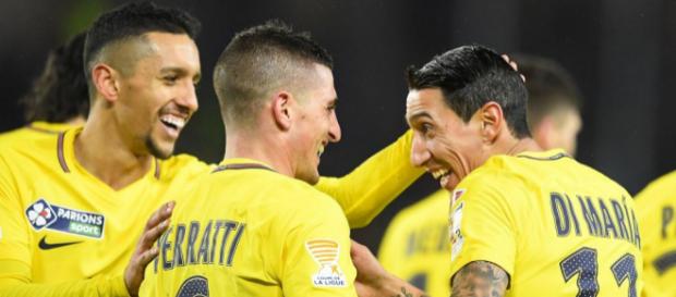 Les Parisiens tout sourire après leur qualification 3-2 à Rennes Les Parisiens tout sourire après leur qualification 3-2 à Rennes