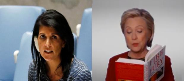 Nikki Haley, Hillary Clinton, via Twitter Nikki Haley, Hillary Clinton, via Twitter