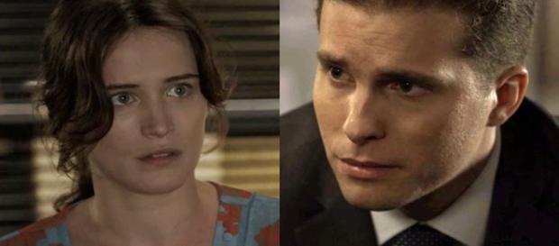 O Outro Lado do Paraíso: Patrick e Clara não resistem e se beijam. (Foto Reprodução). O Outro Lado do Paraíso: Patrick e Clara não resistem e se beijam. (Foto Reprodução).