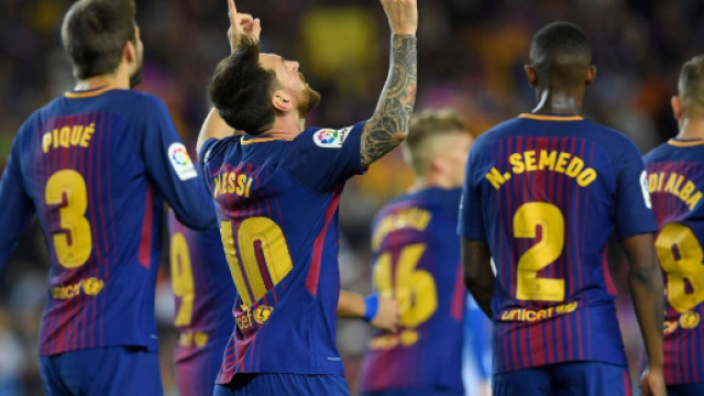 Messi esulta dopo un gol messo a segno