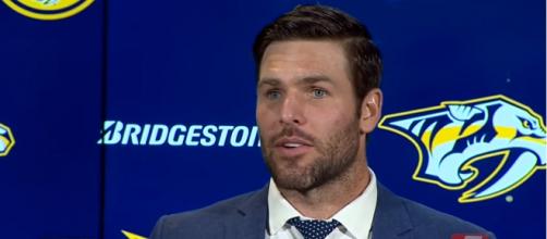 Mike Fisher after he retired after last season. - [NewsChannel 5 / YouTube screencap]