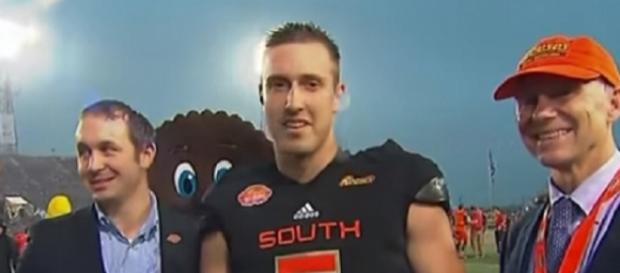 Kyle Lauletta was selected as the Most Outstanding Player in the Senior Bowl (Image Credit: McKillin'It Entertainment/YouTube) Kyle Lauletta was selected as the Most Outstanding Player in the Senior Bowl (Image Credit: McKillin'It Entertainment/YouTube)