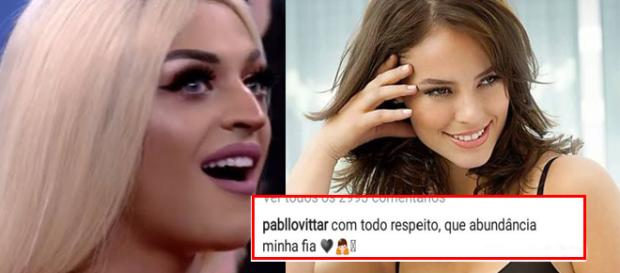 Pabllo ficou impressionada com beleza de Paolla ( Reprodução - Instagram ) Pabllo ficou impressionada com beleza de Paolla ( Reprodução - Instagram )