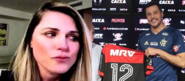 Ex-atriz diz que marido apenas disse que ia para o Flamengo um dia antes de viajar Ex-atriz diz que marido apenas disse que ia para o Flamengo um dia antes de viajar