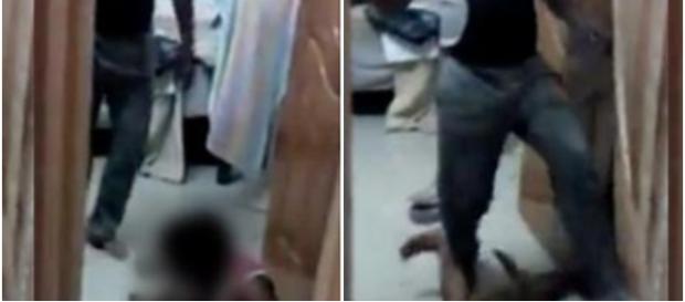 Homem é preso por agredir o próprio filho (Captura de vídeo) Homem é preso por agredir o próprio filho (Captura de vídeo)