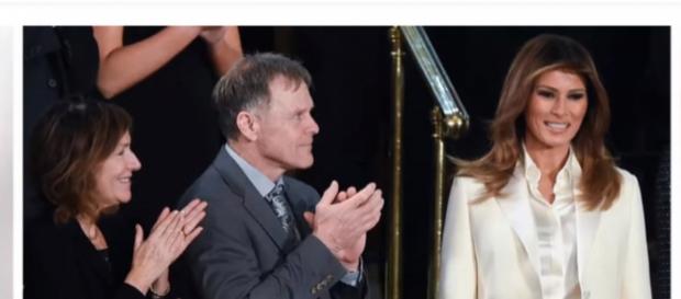 Melania Trump attends State of the Union Address. (Image via channel 90 seconds news/YouTube screencap). Melania Trump attends State of the Union Address. (Image via channel 90 seconds news/YouTube screencap).